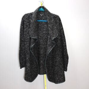 Two Sisters Lurex Knit Draped Open Front Cardigan Jacket Size S/M